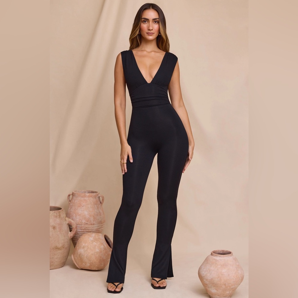 Oh Polly Plunge Neck Jumpsuit